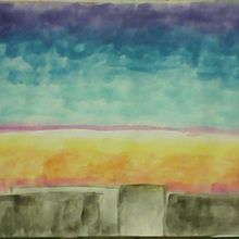 Atardecer en Mérida. Watercolor Painting project by Mónica Isabel Morales Cortés - 03.31.2017