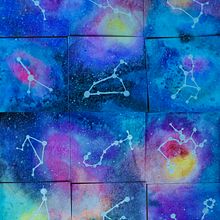 Constelaciones Zodiacales. Traditional illustration, and Watercolor Painting project by Daniela Oñate - 08.03.2020