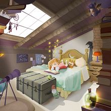Mi habitación Mágica: Concept art y personaje para cuento infantil . Projekt z dziedziny Concept art użytkownika Ayi Calabro - 20.07.2020
