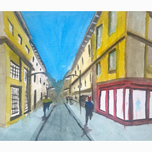 Mi Proyecto del curso: Paisajes urbanos en acuarela. Watercolor Painting project by David Blanco Vargas - 07.31.2020