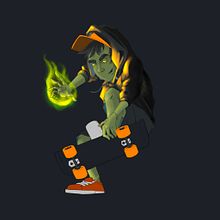 Skate guy sketch and colors in progress. Character Design, Digital Drawing, and Sketching project by Miguel Colina - 08.01.2020