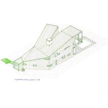Caída del agua - Y House, Steven Holl. Architecture, and Pencil Drawing project by javieresp123 - 08.01.2020