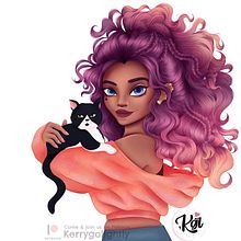 My project in Female Character Portraits in Procreate course - @kerrygolightly on Instagram. Digital Illustration, and Traditional illustration project by Kerry Jones - 07.31.2020