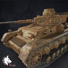 Panzer IV H sdkfz 161/2. 3D projeto de José Álvaro Gálvez Palomino - 01.08.2020