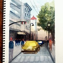 Mi Proyecto del curso: Paisajes urbanos en acuarela Ein Projekt aus dem Bereich Aquarellmalerei von Laura Weber - 02.08.2020