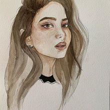My final project-Karolina . Un progetto di Disegno di ritratti e Pittura ad acquerello di Karolina Yiangou - 02.08.2020