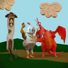 Meu projeto do curso: Modelagem de personagens low poly para videogames. 3D Design, and 3D Character Design project by Aguinaldo Gonçalves - 08.02.2020