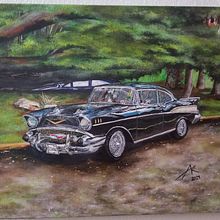 One of the First Chevrolet Camaro Model. Acr, lic Painting, and Artistic Drawing project by Juancarlo Diaz Cintron - 08.02.2020