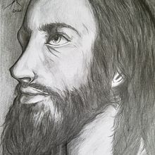 Jesus, Son of God. Drawing, and Pencil Drawing project by Juancarlo Diaz Cintron - 08.02.2020