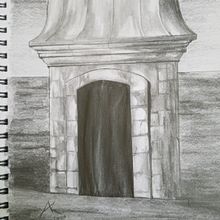 The Tower of the Morro of San Juan. Drawing, Pencil Drawing, and Portrait Drawing project by Juancarlo Diaz Cintron - 08.02.2020
