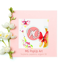 MG PopUp Art,  Tarjeteria Pop up, origami, y 3D. Pintura em aquarela projeto de Carolina Gutierrez Goyzueta - 03.08.2020