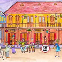 BANNER MÓVIL PARA LA WEST JAZZ BAND. Un progetto di Illustrazione tradizionale, Illustrazione infantile e Musica di Adriana Isabel Figueroa Mañas - 03.08.2020