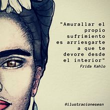 Frida Frase . Un proyecto de Bellas Artes, Dibujo artístico, Dibujo de Retrato, Ilustración tradicional, Ilustración botánica e Ilustración digital de Elena Novoa - 03.08.2020