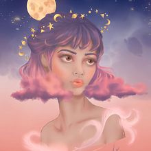 My final project in Digital Fantasy Portraits with Photoshop course by Karmen Loh. Un proyecto de Diseño de personajes, Diseño digital, Dibujo digital, Ilustración digital y Pintura digital de Liane - 03.08.2020