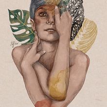 Proyecto del curso: Retrato ilustrado con Procreate. Traditional illustration project by Steff - 08.03.2020