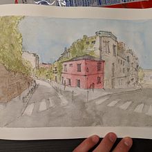 My project in Architectural Sketching with Watercolor and Ink course. Architectural Illustration project by spkahle - 08.03.2020