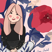 Mi Proyecto del curso: Retrato ilustrado con elementos botánicos. Botanical Illustration, and Digital Illustration project by Ana Isabel Castro - 08.04.2020