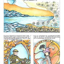 Mi novela gráfica: Universo antrópico. Ilustração tradicional projeto de Lilia Morales Mori - 04.08.2020