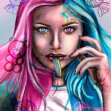 Reto de Ilustración en Instagram. Creativit, Drawing, Pencil Drawing, Artistic Drawing, Portrait Drawing, Digital Drawing, Realistic Drawing, Traditional illustration, Digital Illustration, Instagram, and Digital Painting project by Delia Sesma Galipienzo - 08.04.2020