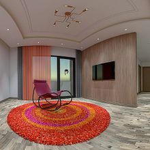SketchUp e V-Ray - Apartamento - alternativas de piso, tapete e poltrona. Un proyecto de 3D, Diseño 3D, Arquitectura, Arquitectura interior, Diseño, Diseño de interiores y Modelado 3D de Guilherme Coblinski Tavares - 04.01.2020