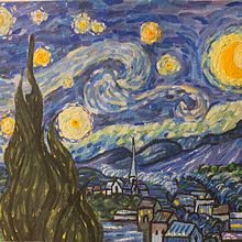 La noche estrellada- Van Gogh  Ein Projekt aus dem Bereich Kreativität, Zeichnung, Artistische Zeichnung und Malerei von jana boltansky sviderskos - 04.08.2020
