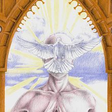 Ego Sum Lux Mundi. Ilustração tradicional projeto de Adán Aryas - 05.08.2019