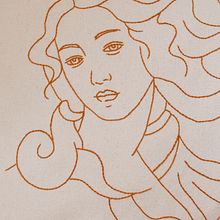 El nacimiento de Venus (Botticelli). Projekt z dziedziny  Haft użytkownika Koral Antolín Maillo - 04.04.2020