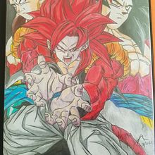 The Fusion: Gogeta (Super Saiyan 4). Artistic Drawing, and Pencil Drawing project by Juancarlo Diaz Cintron - 08.06.2020
