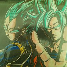 Goku and Vegeta (Super Saiyan God Super Saiyan). Artistic Drawing, Painting, and Pencil Drawing project by Juancarlo Diaz Cintron - 08.06.2020