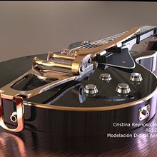Render de guitarra. 3D Modeling project by Cristina Reynoso - 08.06.2020