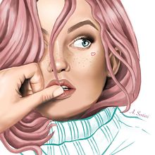 PINK GIRL. Un proyecto de Ilustración tradicional de Ana Sentieri - 06.08.2020