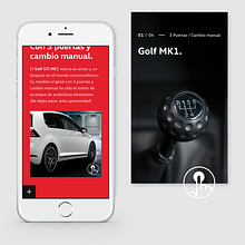 Volkswagen Golf The Original. Un proyecto de Diseño interactivo, Diseño Web y UX / UI de cintia corredera - 06.08.2020