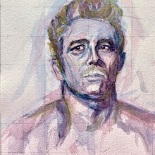 My project in Artistic Portrait with Watercolors course - James Dean. Pintura em aquarela projeto de benjamin_lynch17 - 06.08.2020
