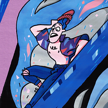 Sliding to Madness, a Gouache With India Ink Project. Een project van Traditionele illustratie y Schilderij van baviguier - 07.08.2020