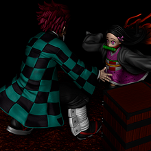 Tanjiro e Nezuko. Un projet de 3D, Conception 3D , et Modélisation 3D de Jonathan Carlos - 07.08.2020