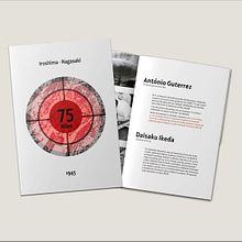 Hiroshima - Nagasaki 1945 (Folleto informativo) . Un proyecto de Creatividad, Diseño editorial, Diseño gráfico y Publicidad de Diana Paullet Chumpitaz - 07.08.2020