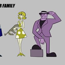 GANSTER FAMILY: Diseño cartoon estilo gráfico. Un proyecto de Animación, Concept Art y Diseño de personajes de Andrés Ostos Guerrero - 07.08.2020