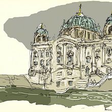 Holidays in Berlin . Architectural Illustration project by Gerard O'Brien - 08.08.2020