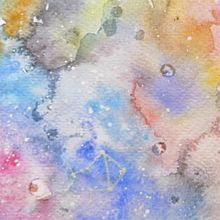 My project in Modern Watercolor Techniques course: My Galaxy. Artistic Drawing, and Watercolor Painting project by Giulia Orsi - 08.20.2020