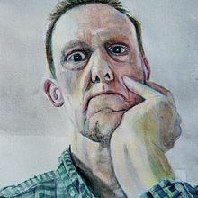 Self portrait . Watercolor Painting project by peter.terhuurne - 11.23.2020