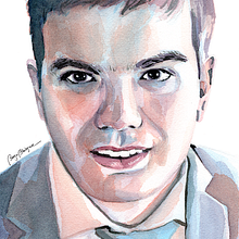 Javi. Desenho de retrato, e Pintura em aquarela projeto de Begoña Blázquez Parro - 08.08.2020