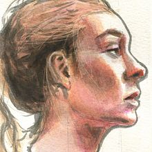 Mi Proyecto del curso: Cuaderno de retratos en acuarela. Projekt z dziedziny  R, sunek, Portret,  R, sunek atramentem i Malowanie akwarelą użytkownika Monika GC - 09.08.2020