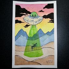 ABDUCCIÓN. Drawing, Traditional illustration, and Watercolor Painting project by Larisa RP - 08.08.2020