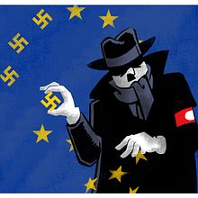 Ilustración Editorial: Neofascismo en la UE. El peligro del auge de la ultraderecha europea. Collage, Creativit, Design, Editorial Design, Graphic Design, Traditional illustration & Ink Illustration project by Alberto Peral Alcón - 08.09.2020