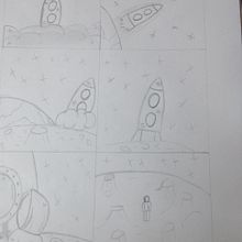 viaje a la luna. Un proyecto de Ilustración tradicional de Jeronimo Cruz León - 09.08.2020