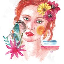 Mi Proyecto del curso: Retrato ilustrado en acuarela. Traditional illustration project by Sofía Martínez - 08.08.2020