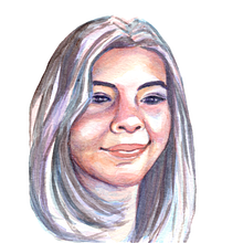 My project in Artistic Portrait with Watercolors course. Traditional illustration, and Watercolor Painting project by Isis Escobar Salcedo - 08.09.2020