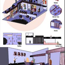 CAFETERIA POSTPANDEMICA - COFFE CORNER. Architecture project by Ivan Zayas - 08.11.2020