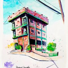 PROYECTO: Dibujo arquitectónico con acuarela y tinta. Traditional illustration project by Adriana Quezada - 08.10.2020