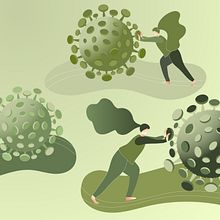 Coronavirus go away. Vector Illustration project by mydee77 - 08.10.2020